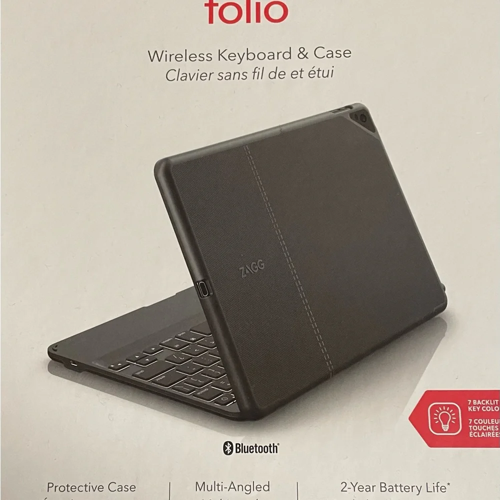 New Zagg Folio Wireless Keyboard & Case